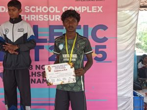Devajith 3rd prize in 3000m running